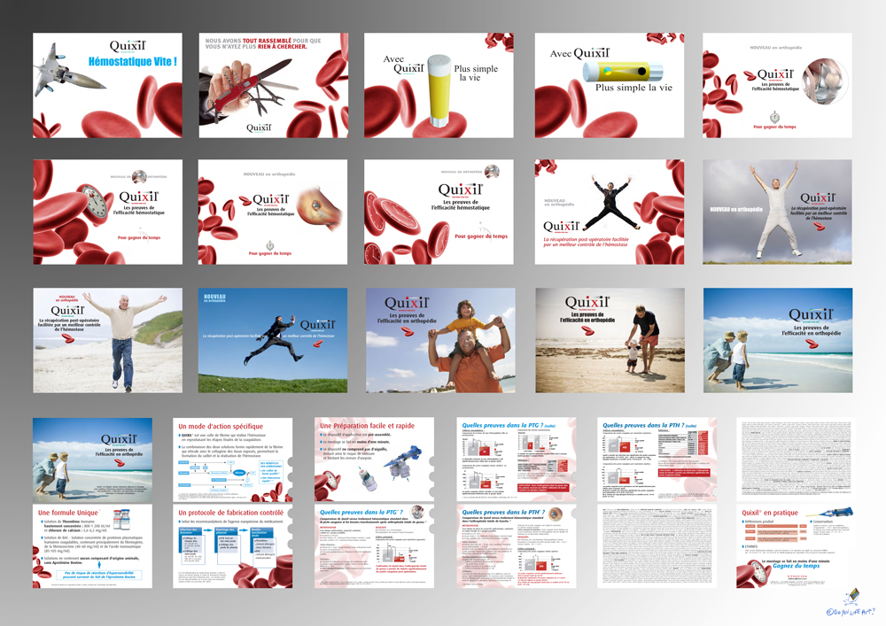 Identit&eacute; visuelle sant&eacute; - Quixil - Ethicon - Johnson & Johson cie